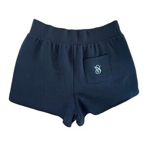 Victoria's Secret On Point Fleece Lounge Logo Shorts Size M black Athleisure Fit